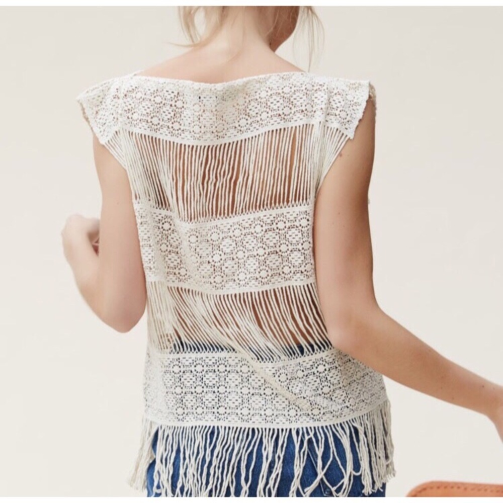 | 1 left! Size L || Boho crochet fringe top - Picture 3 of 4